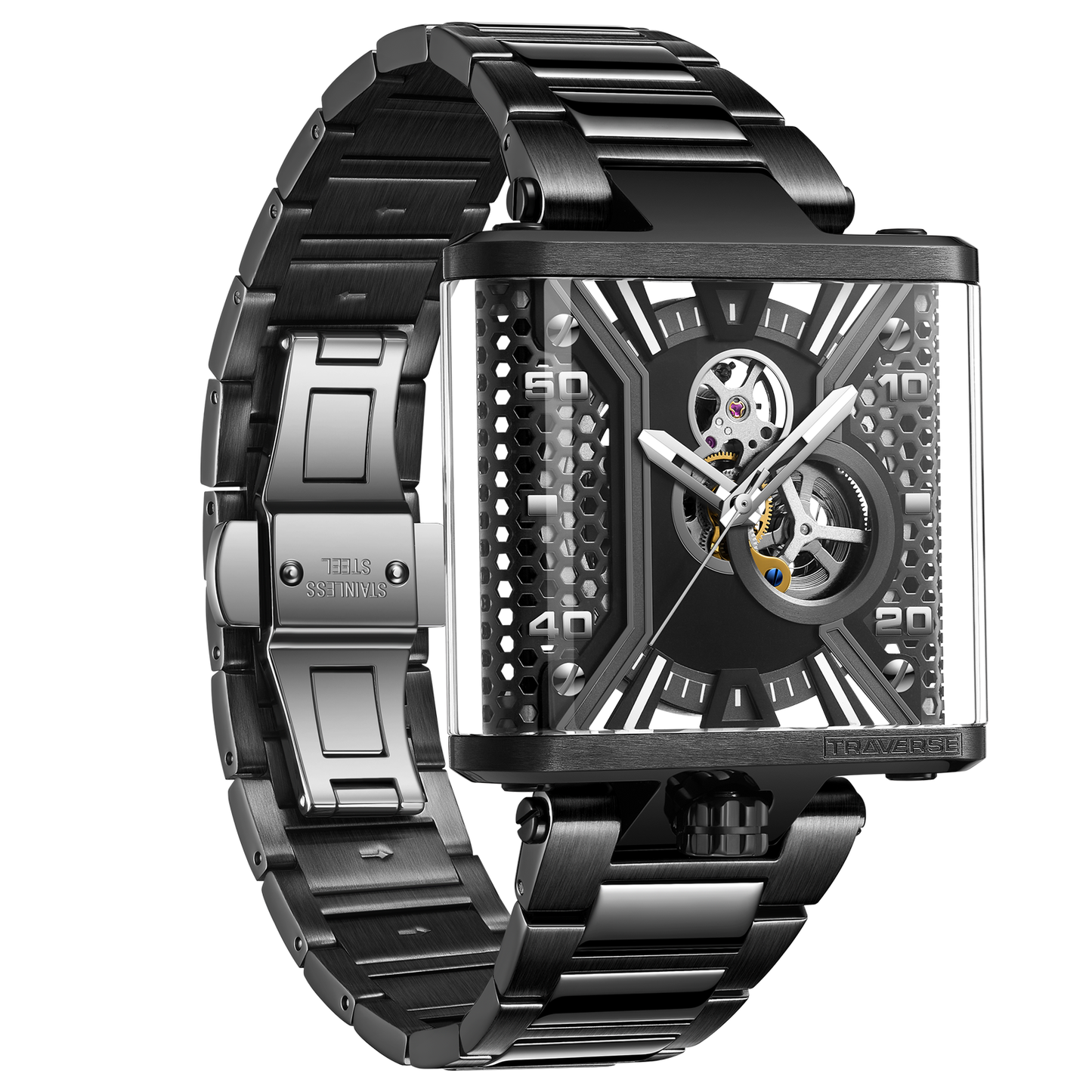 TRAVERSE WATCH(Stainless Steel Strap) - Black